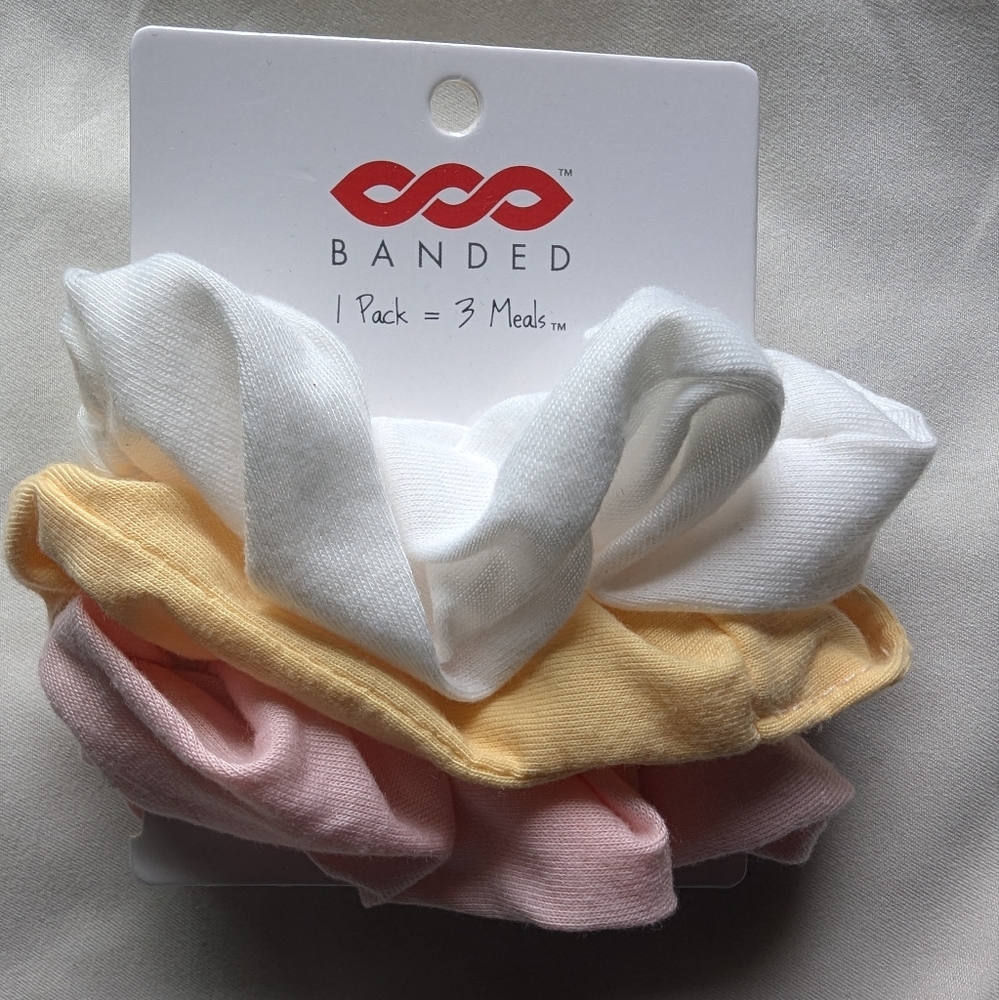 Banded hair scrunchies